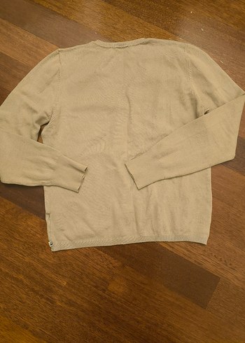 Bej V Yaka Kadın Triko Kazak - Görsel 2