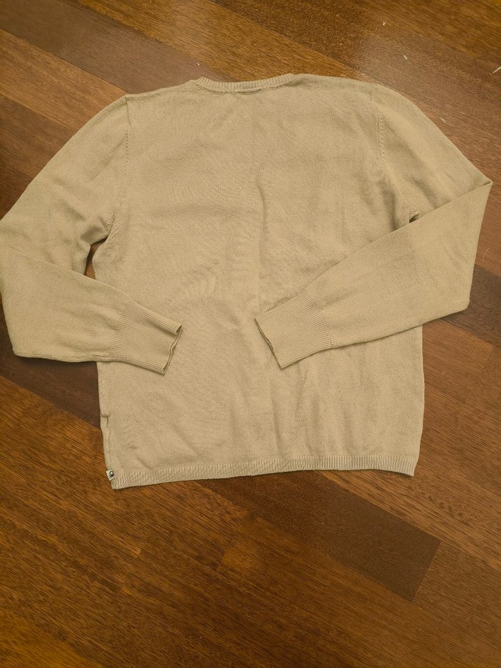 Bej V Yaka Kadın Triko Kazak - Görsel 2