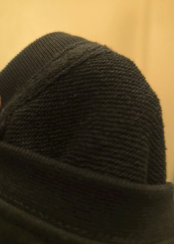 Siyah Deri Baskılı Erkek Sweatshirt - Görsel 5