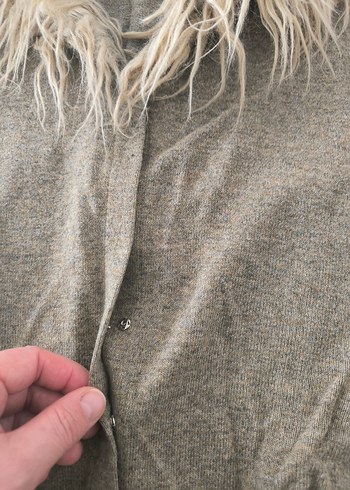 Kürk Detaylı Bohem Uzun Kollu Hırka - Görsel 6