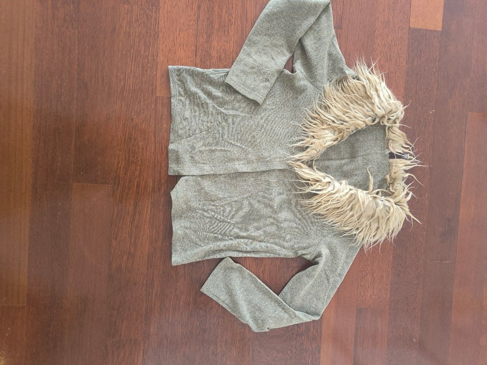 Kürk Detaylı Bohem Uzun Kollu Hırka - Görsel 2