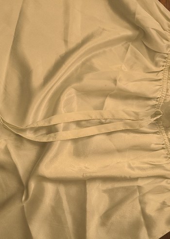 Bej rengi saten pijama takımı - Görsel 6