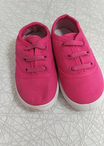 24 Beden pembe Renk Kız Çocuk Pembe Elastik Bağcıklı Sneaker
