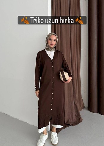 Kadın Uzun Pamuklu Triko Hırka