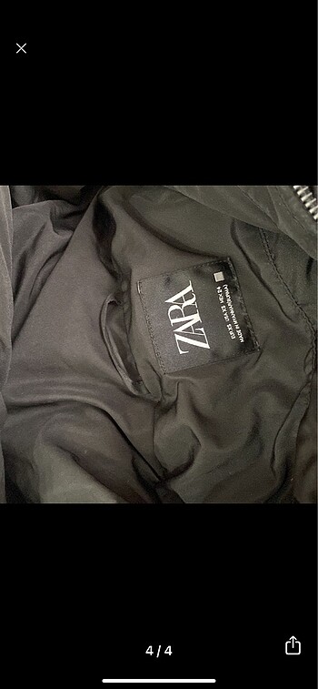 xs Beden siyah Renk ZARA OVERSIZE ŞİŞME MONT