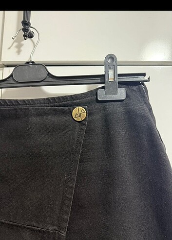 l Beden gri Renk Demim Kot Etek