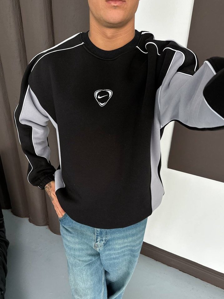 OVERSİZE VİNTAGE SİYAH SWEATSHİRT - Görsel 3