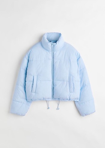 H&M kadın mavi şişme mont