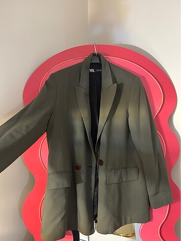 m Beden Zara haki blazer ceket
