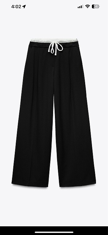 Zara boxer detaylı siyah pantolon