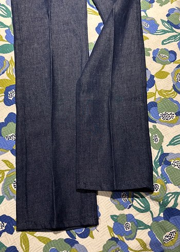 Diğer Skinny fit pileli raw pantolon