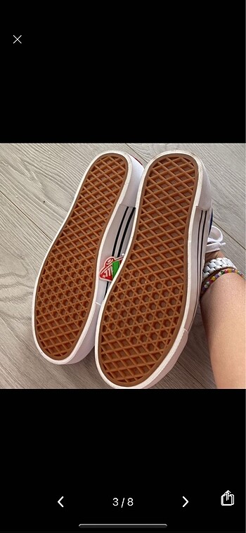 37 Beden VANS PLATFORM SAKS MAVİ SİMLİ SNEAKER