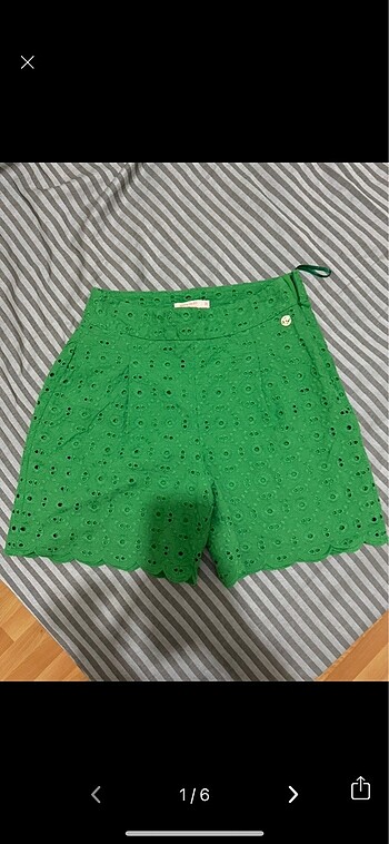 PIERRE CARDIN YEŞİL DANTEL FİSTO ŞORT