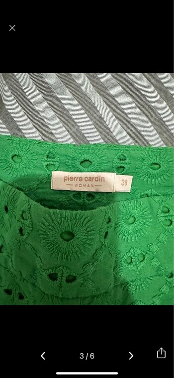 36 Beden PIERRE CARDIN YEŞİL DANTEL FİSTO ŞORT