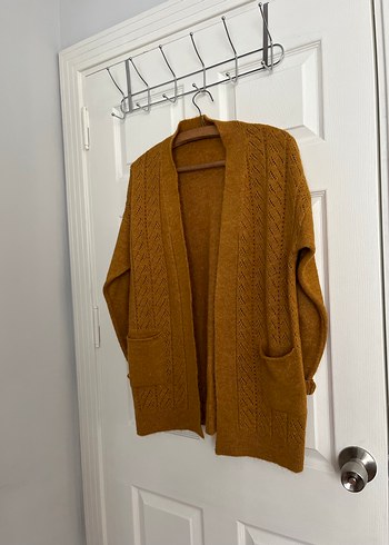  Trend Bal Rengi Delikli Hırka - Görsel 2