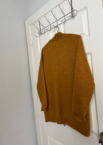  Trend Bal Rengi Delikli Hırka - Görsel 4