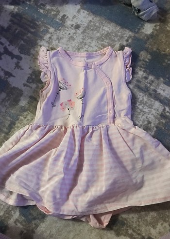 Pembe Kolsuz Kız Çocuk Elbisesi 2 elbise