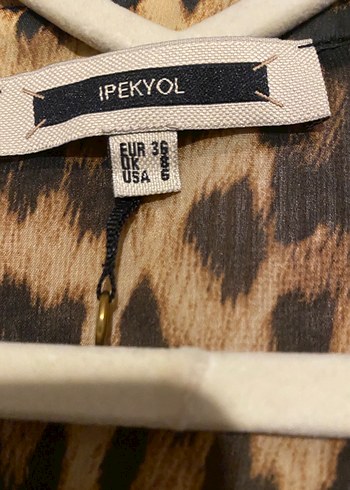 Leopar Desenli Kadın Bluz ipekyol - Görsel 3