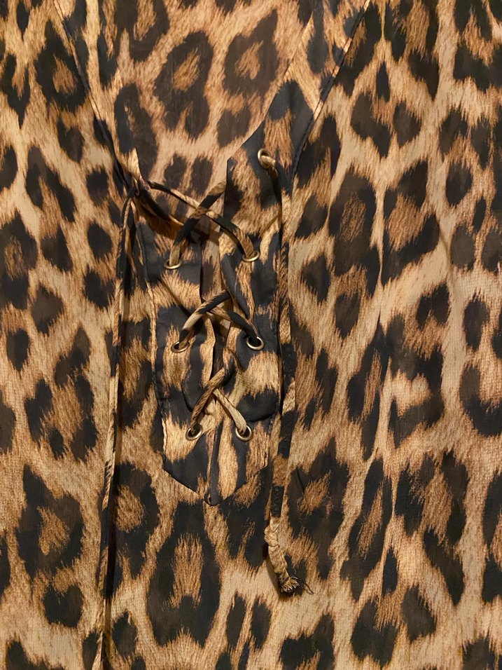 Leopar Desenli Kadın Bluz ipekyol - Görsel 2