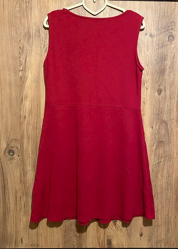 Kolsuz Kırmızı Elbise tunik - Görsel 2