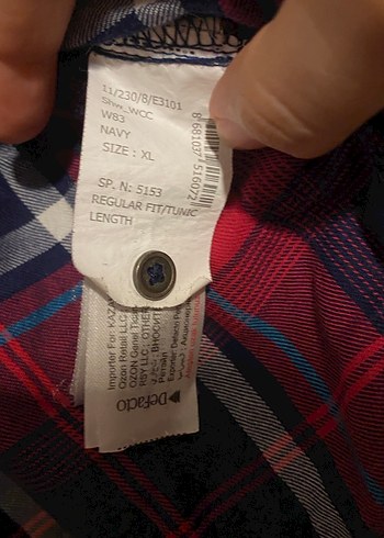 Kadın Kırmızı Uzun Kollu Ekose Gömlek tunik - Görsel 3