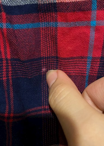 Kadın Kırmızı Uzun Kollu Ekose Gömlek tunik - Görsel 2