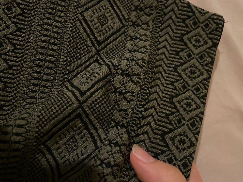 Örgü Desenli Haki Mini Etek - Görsel 2