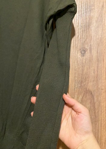 Gri Uzun Kollu Kadın Triko Kazak - Görsel 3