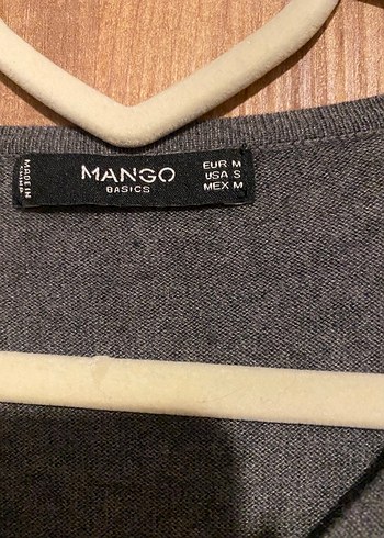 Gri V Yaka Uzun Kollu Kadın Tunik elbise - Görsel 2