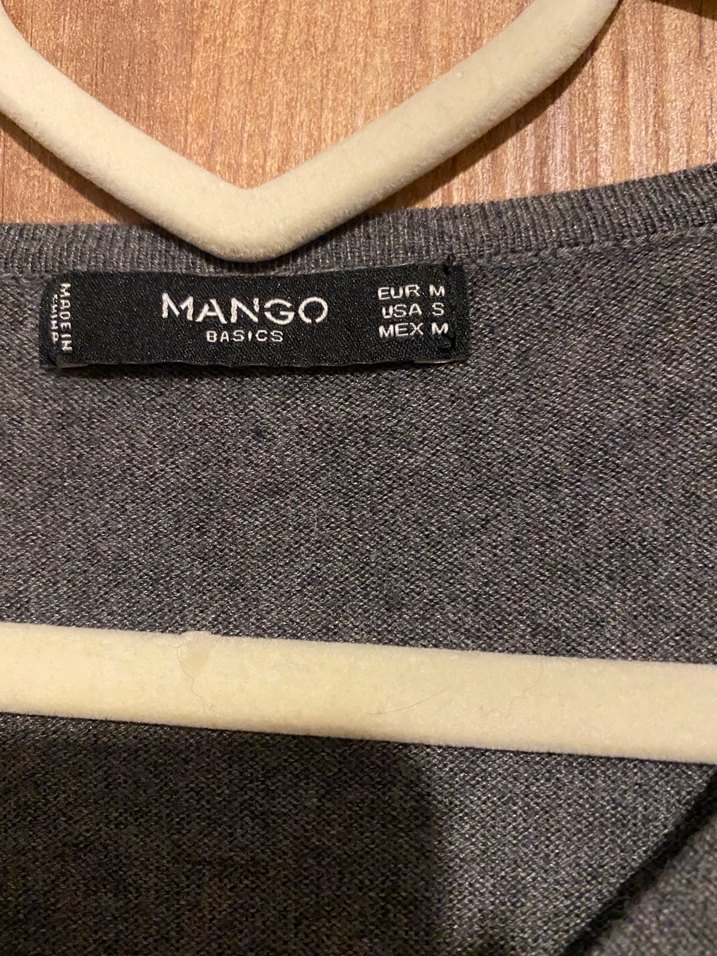 Gri V Yaka Uzun Kollu Kadın Tunik elbise - Görsel 2