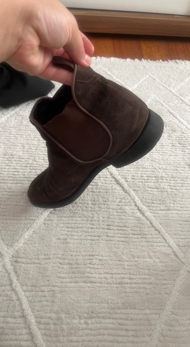 ELLE marka Kahverengi Minimalist Erkek Bot - Görsel 3