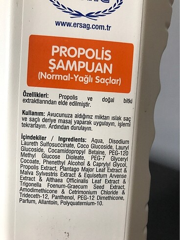 Diğer Propolis şampuan normal yağlı saçlar için 1000ml