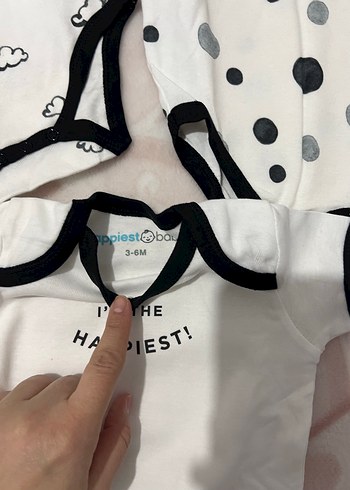 Happiest Baby 3-6 Ay Organik Pamuk Bodysuit Seti - Görsel 8