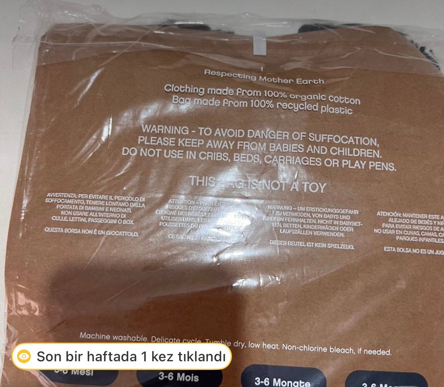 Happiest Baby 3-6 Ay Organik Pamuk Bodysuit Seti - Görsel 3