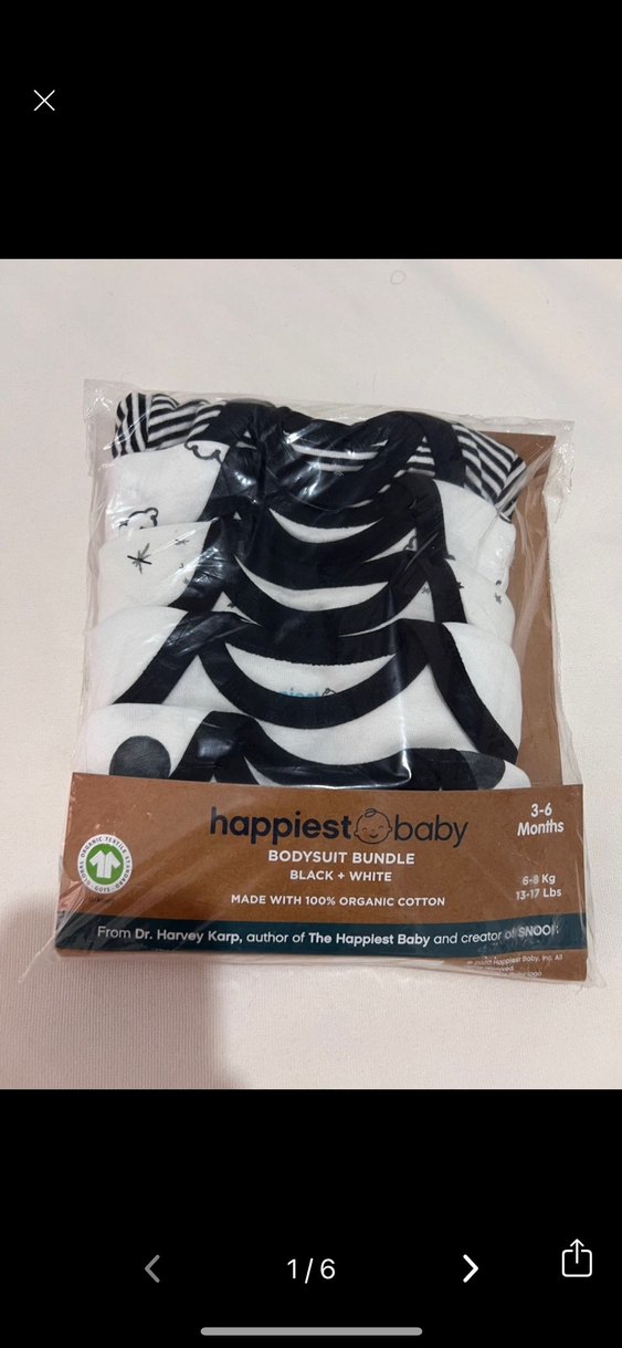 Happiest Baby 3-6 Ay Organik Pamuk Bodysuit Seti - Görsel 2