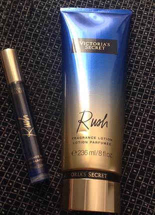 Vs rush vücut kremi ve iki adet 7 ml rollerball