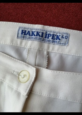l Beden beyaz Renk Y2k Likralı Beyaz Kumaş Pantolon
