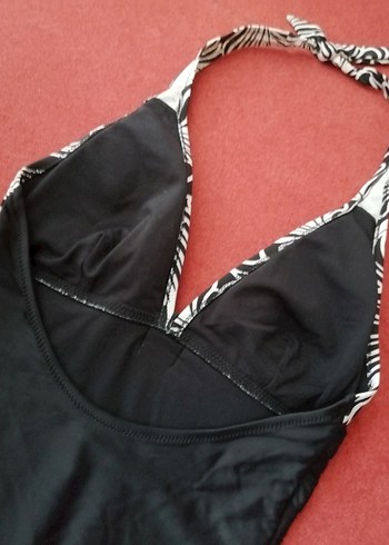 SIFIR Siyah beyaz Kadın Mayo halka detaylı - Görsel 4