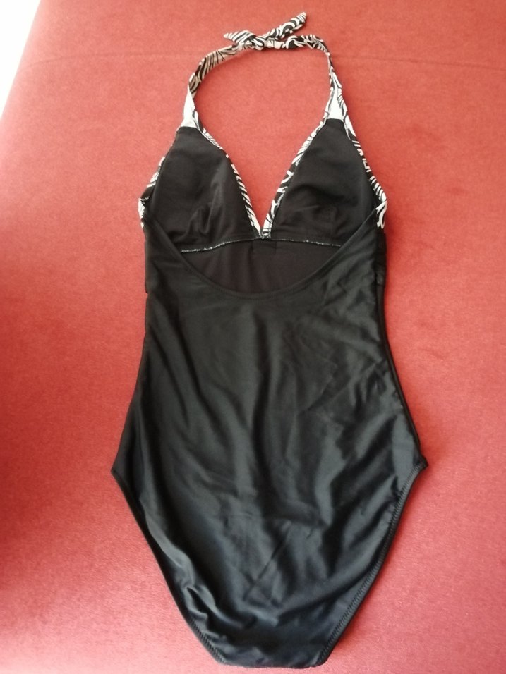 SIFIR Siyah beyaz Kadın Mayo halka detaylı - Görsel 3