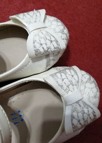 ORTOPEDİK ONE SWEETY Kız Çocuk Beyaz Fiyonklu Babet Ayakkabı - Görsel 4