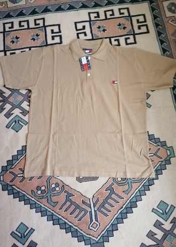 xxl Beden camel Renk Tommy Hilfiger Camel Regular Fit Polo Tişört (SIFIR)