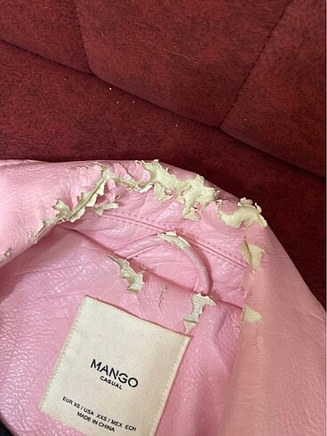 xs Beden Mango pembe deri çeket