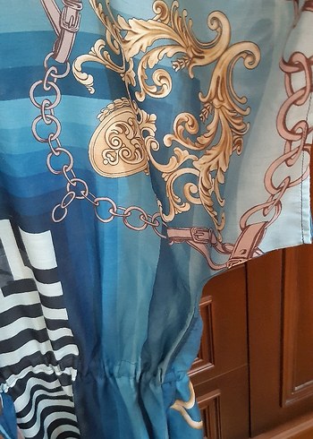 Bohem Çok Renkli Uzun Hamile Tunik - Görsel 3