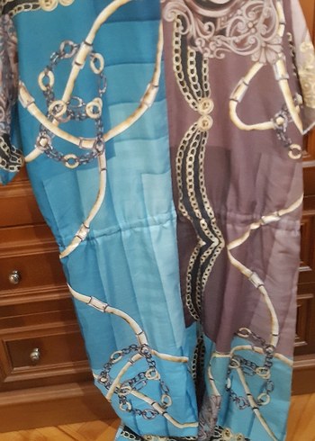 Bohem Çok Renkli Uzun Hamile Tunik - Görsel 2