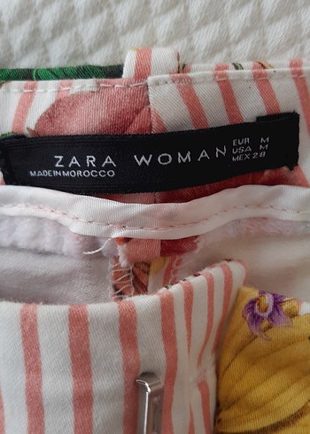 Çiçek Desenli Piliseli Midi Kadın Kumaş Pantolon - Görsel 3