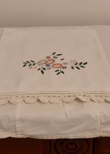 Nakışlı Beyaz Ortü - Görsel 3