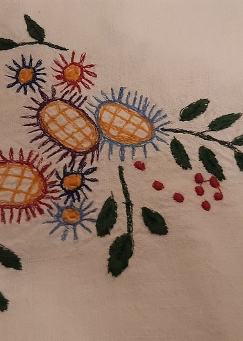 Nakışlı Beyaz Ortü - Görsel 5