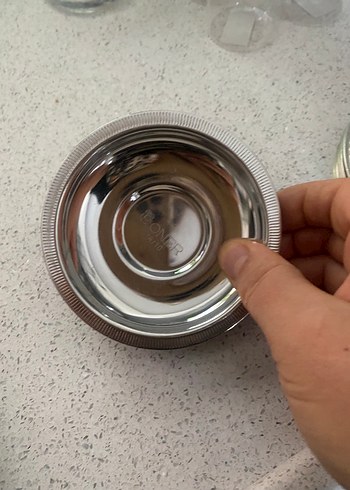 Parlak Gümüş Renkli Tabak - Görsel 2