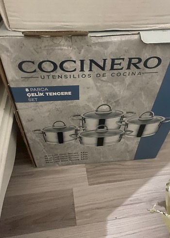 8 Parça Gri Çelik Tencere Seti - Görsel 3