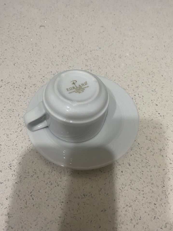 Beyaz Seramik Fincan ve Tabak Takımı - Görsel 2